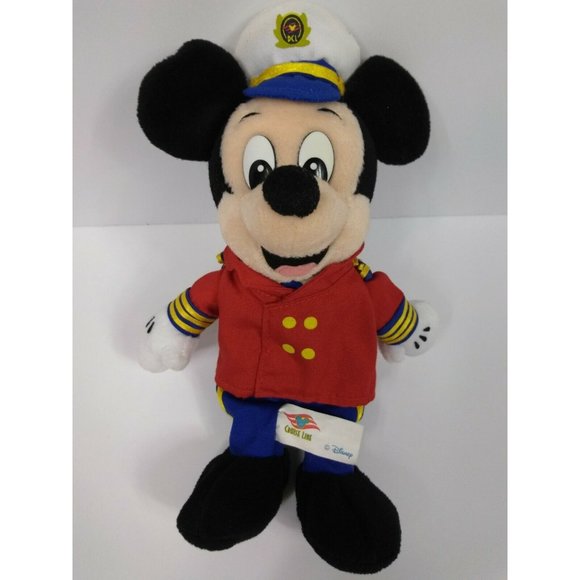 Disney Cruise Line 9" Captain Mickey Mouse + Disney Parks 10" Pluto Plushie Set - Picture 7 of 12